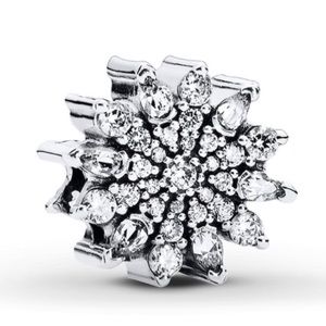 Pandora sterling silver and CZ accented snowflake charm